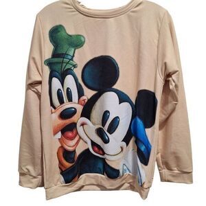 Youthful Peach Sweater for Girls with Long Sleeves with Mickey Mouse‎ Size M